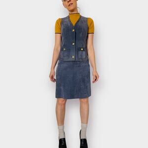 70s Vera Borea Gray Suede Set Size S